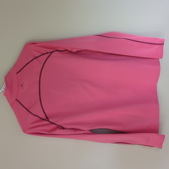 Under Armour Cold Gear Semi-Fitted Long Sleeve Athletic Top L Pink - Picture 9 of 14